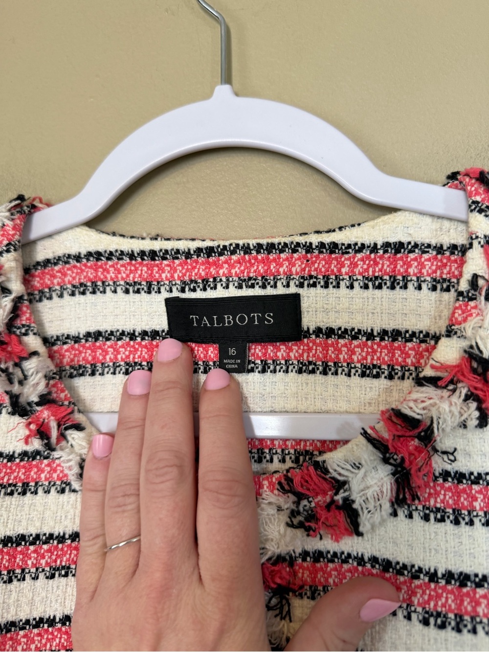 Talbots Striped Tweed Lightweight Jacket - Picture 4 of 9